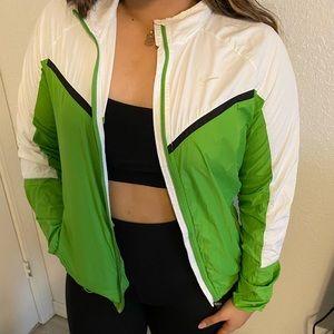 Nike windbreaker jacket. Neon green/white/black. Good condition